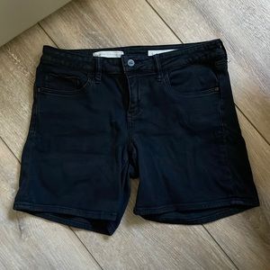 Black jeans shorts